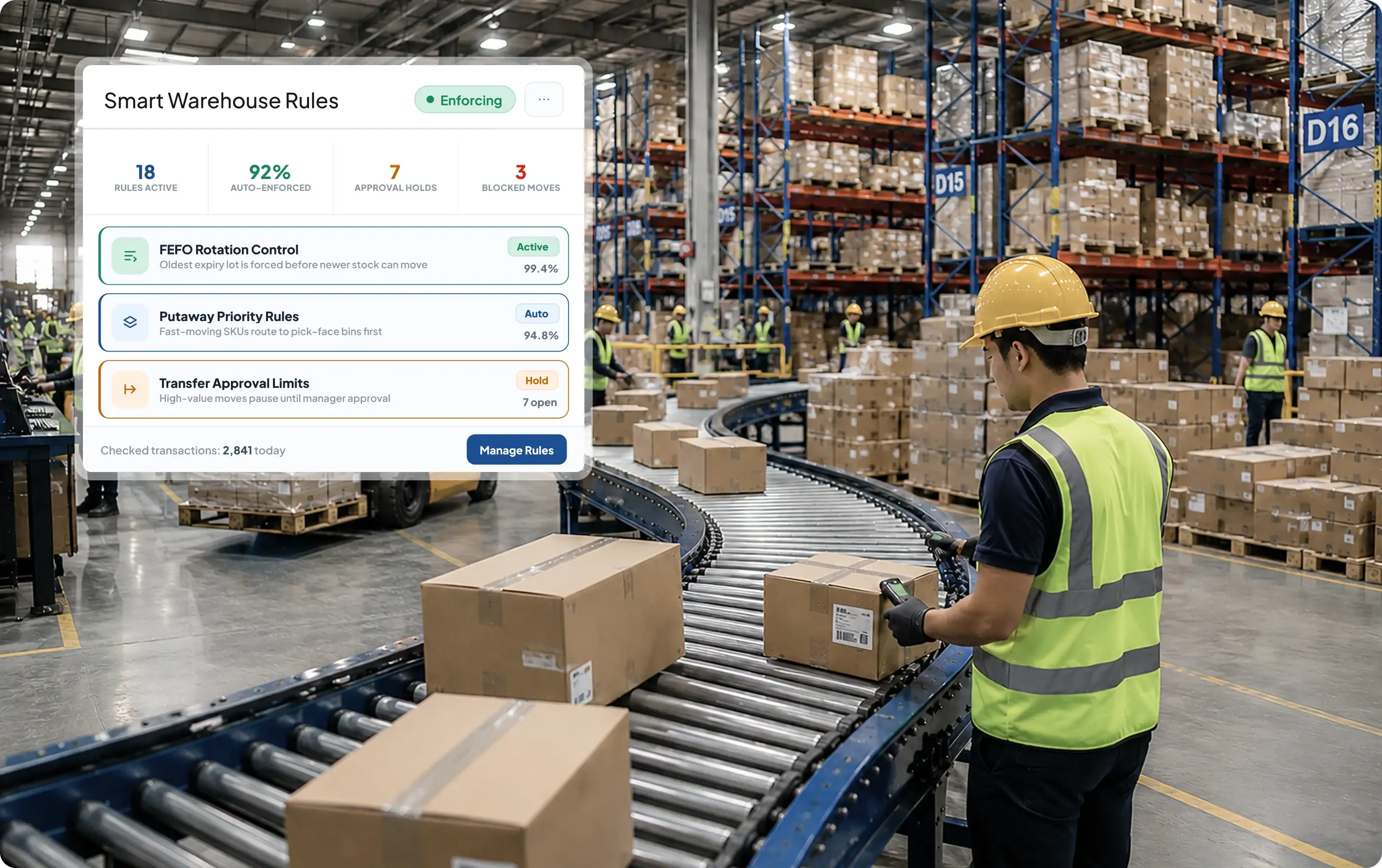 Tampilan modul Dasbor Multi-Lokasi Terintegrasi pada sistem warehouse HashMicro