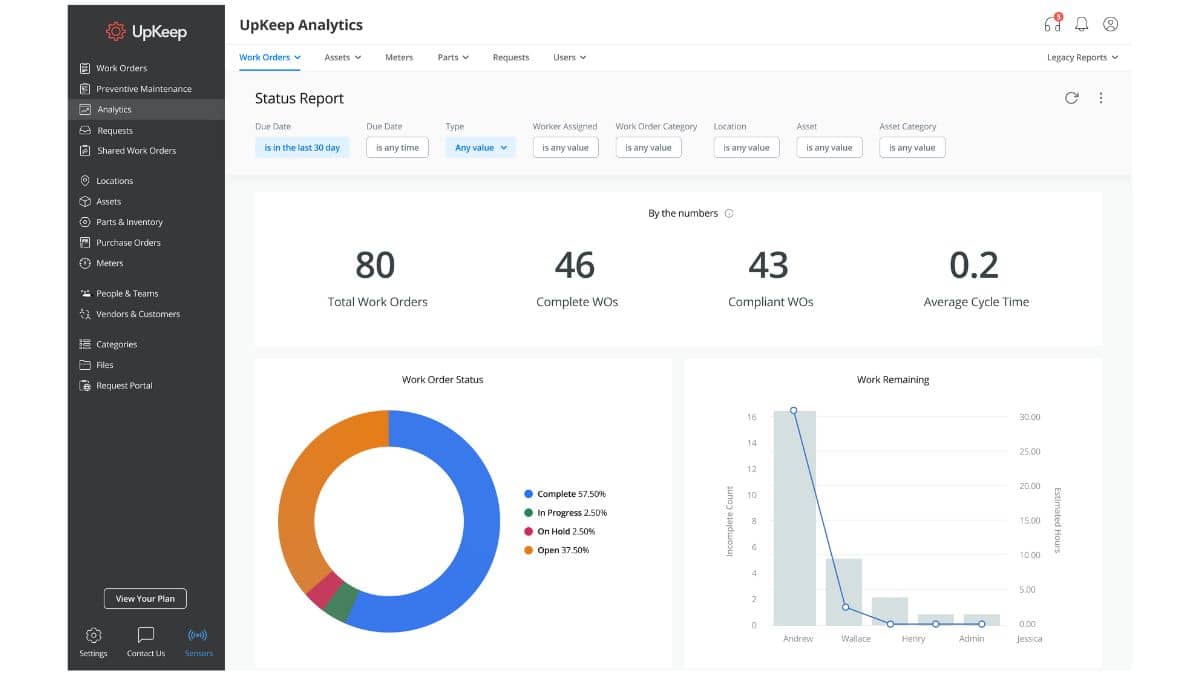 UpKeep Fixed Asset Inventory Management Software