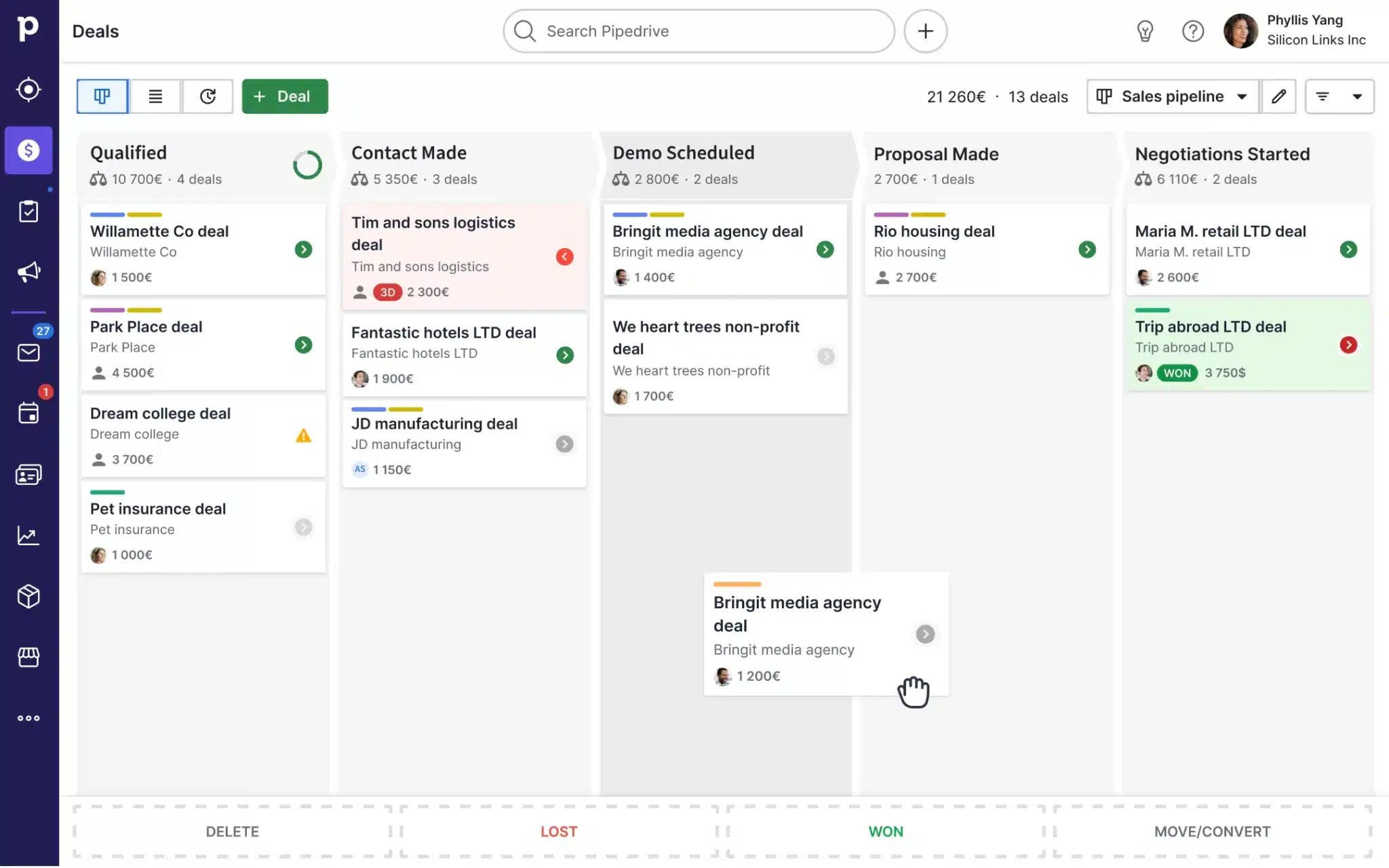 Pipedrive CRM Lead Management