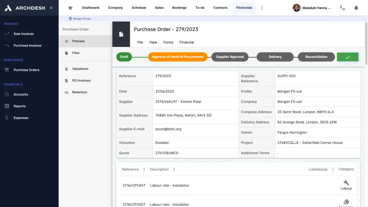 construction procurement software