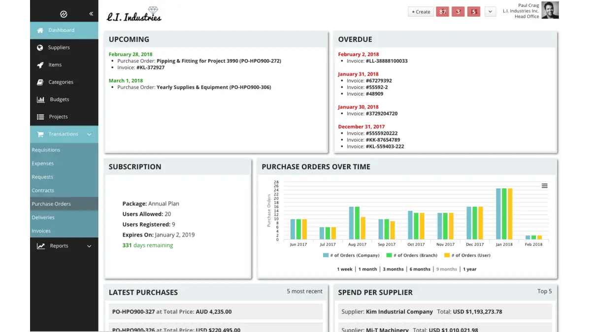 procurement software for construction