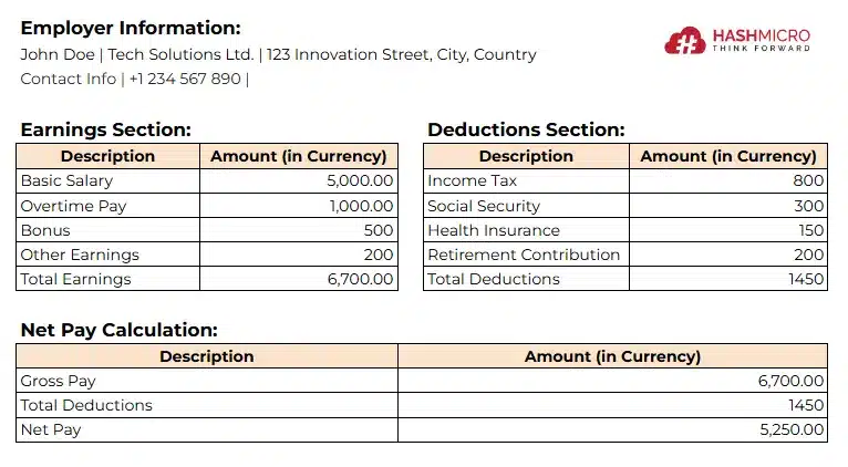 payslip template 1