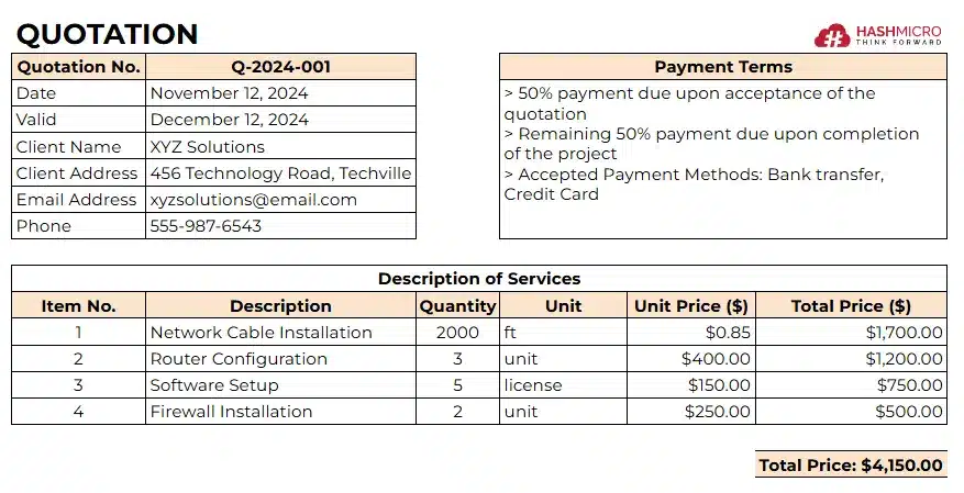 quotation template 2