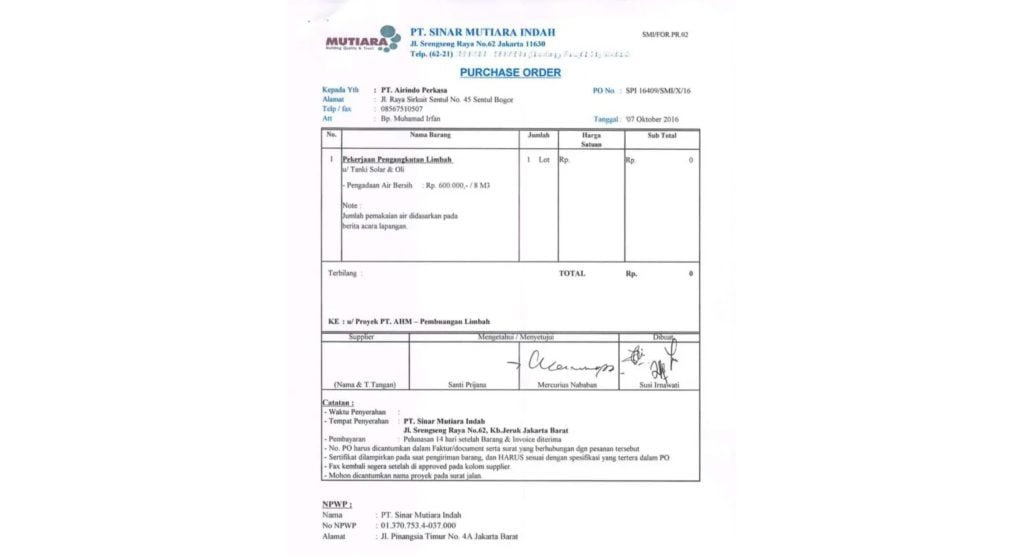 Contoh Surat Purchase Order: Panduan Dan Format Terbaru