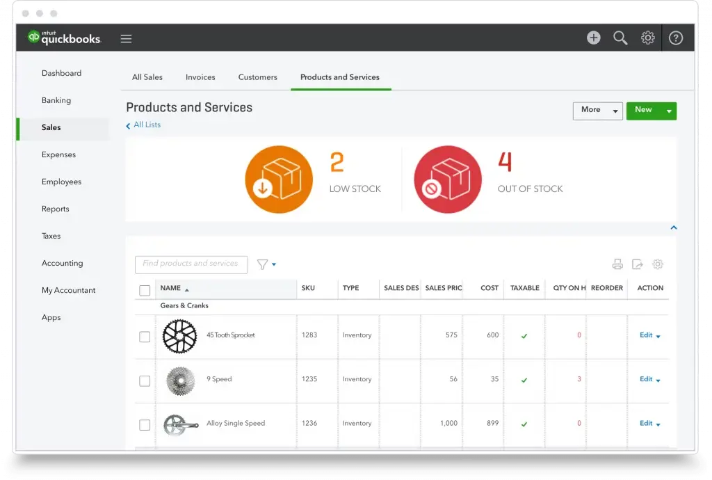 quickbooks inventory management