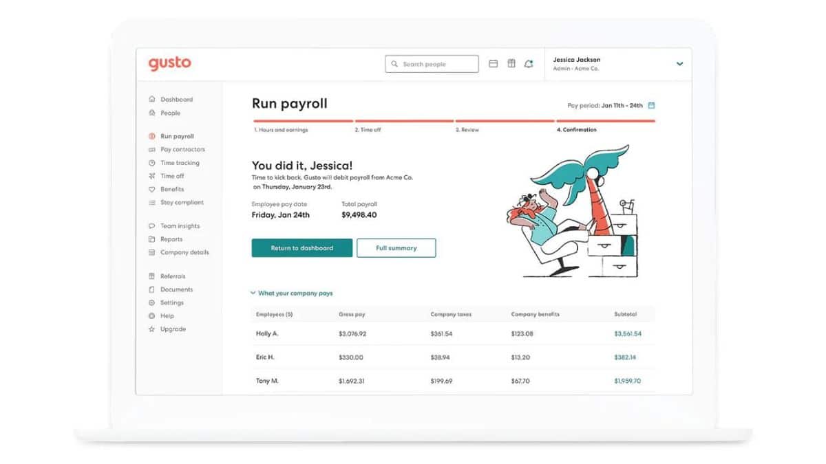 Sistem Payroll Manufaktur Gusto