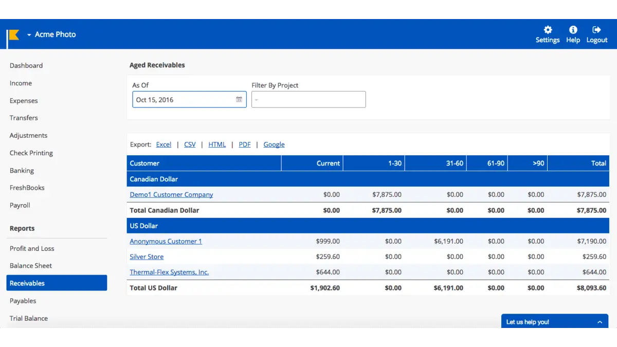 financial reporting software