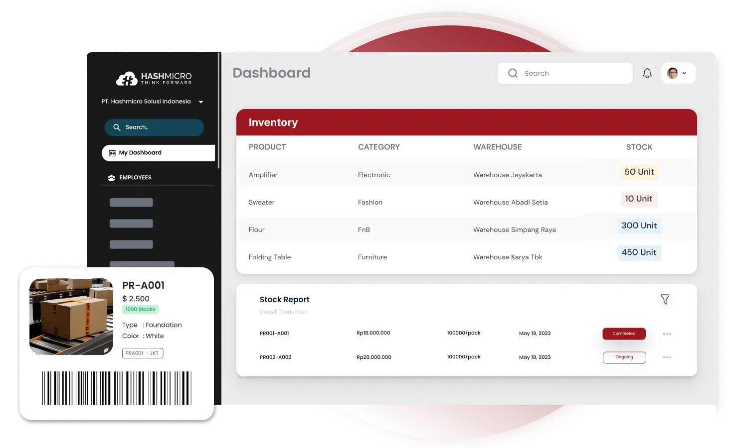 HashMicro Manufacturing Inventory Software