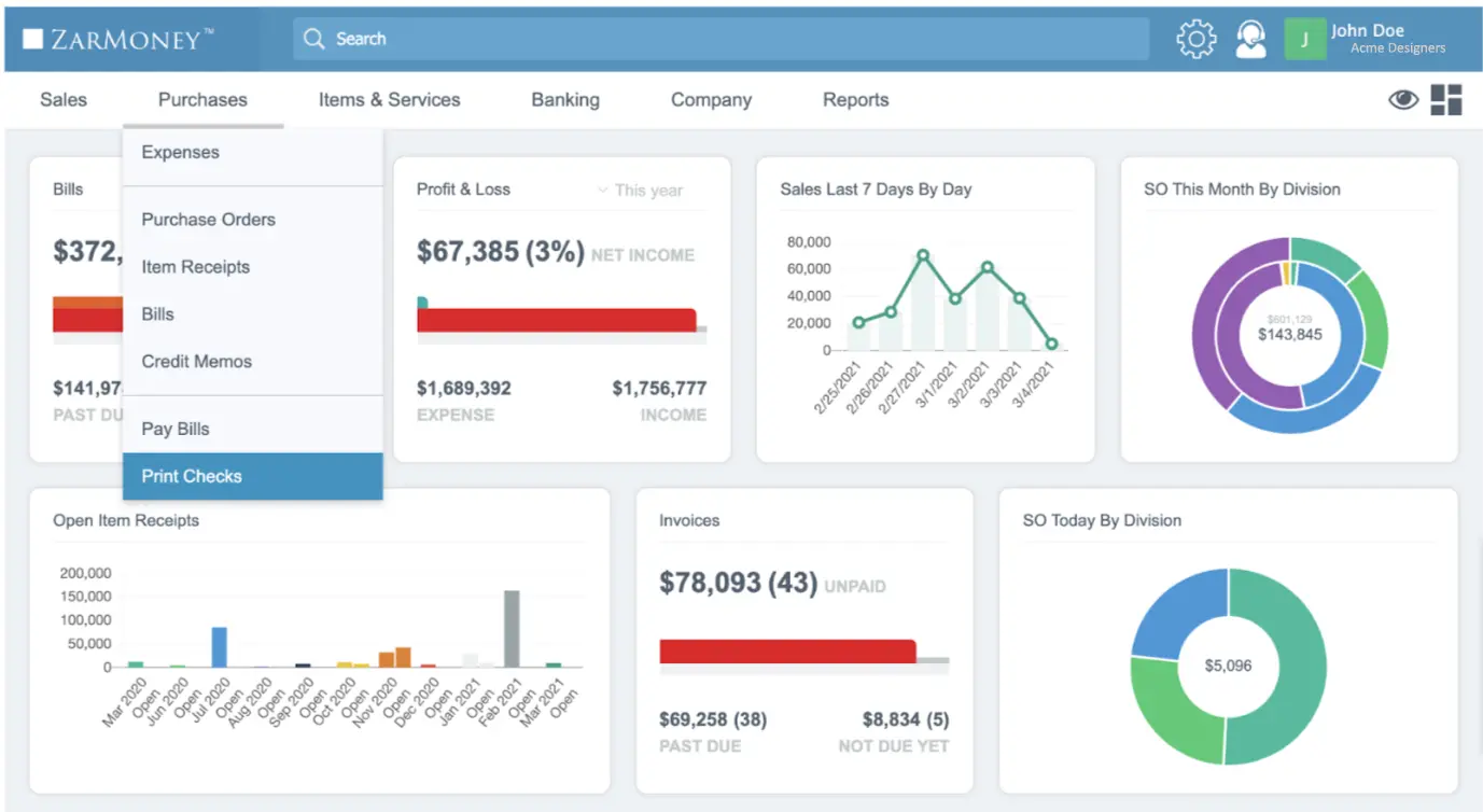 inventory and finances