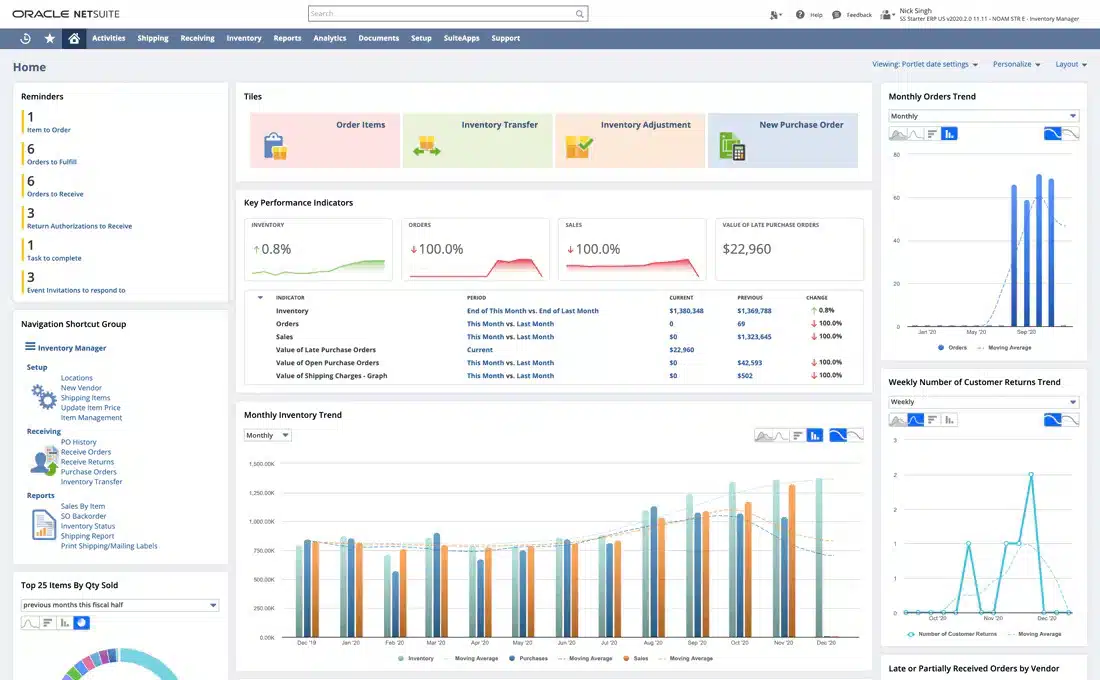 netsuite inventory software for restaurant