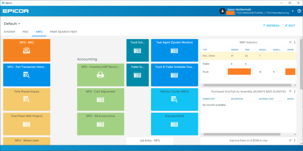 epicor kinetic manufacturing software