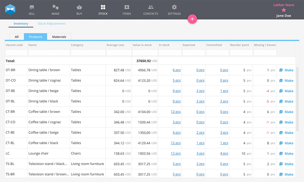 katana manufacturing software