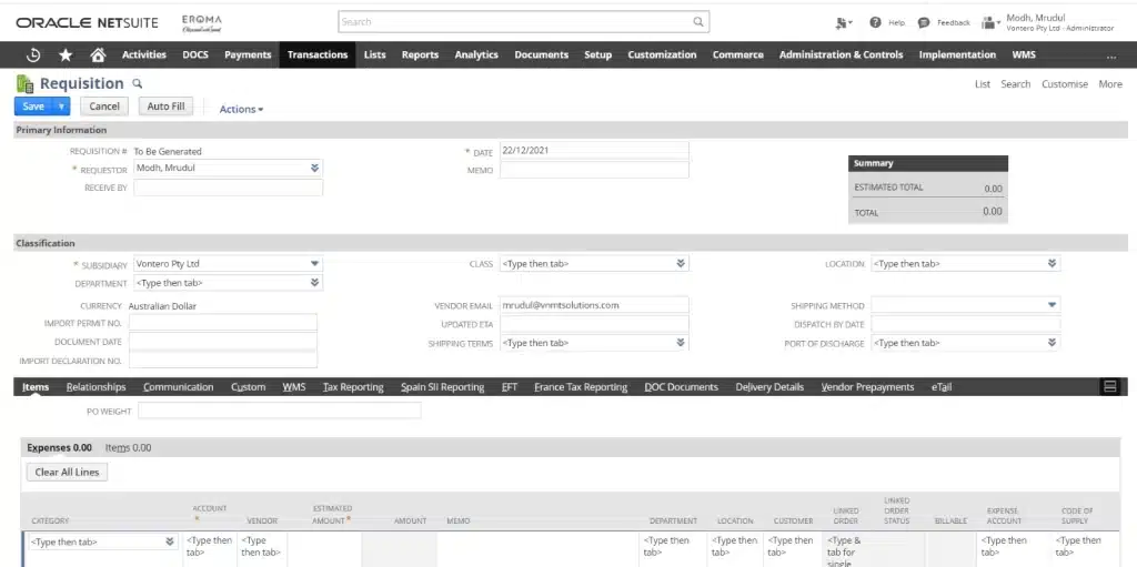 netsuite procurement software