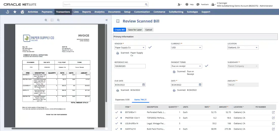 netsuite invoice billing system