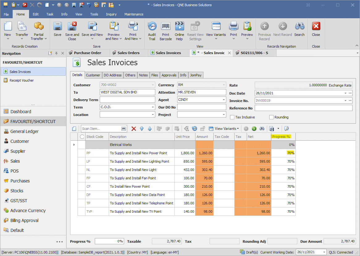 qne invoicing management system