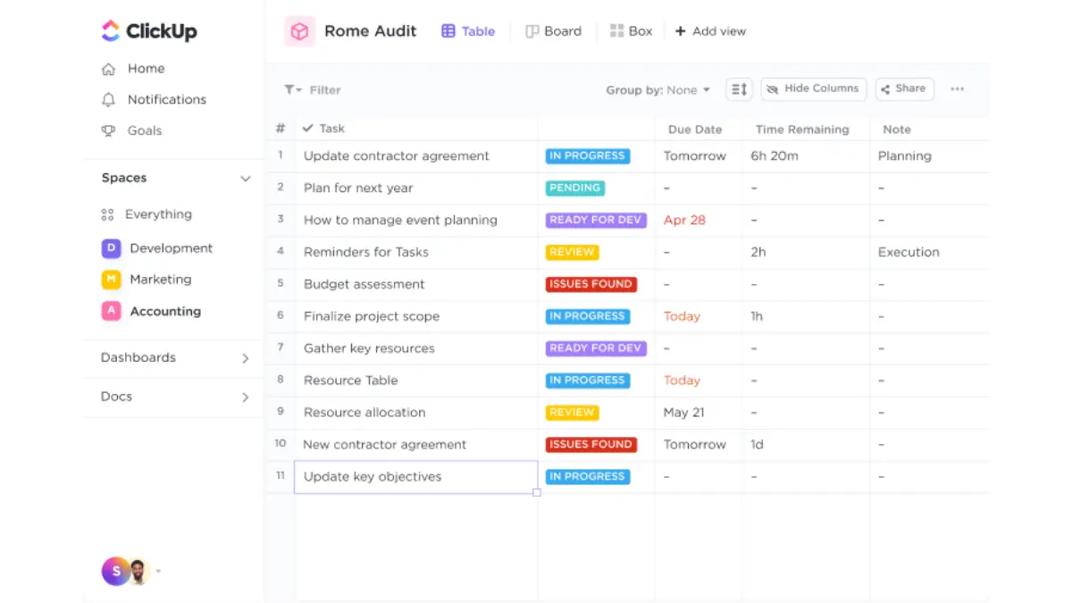 ClickUp’s Construction Project Management