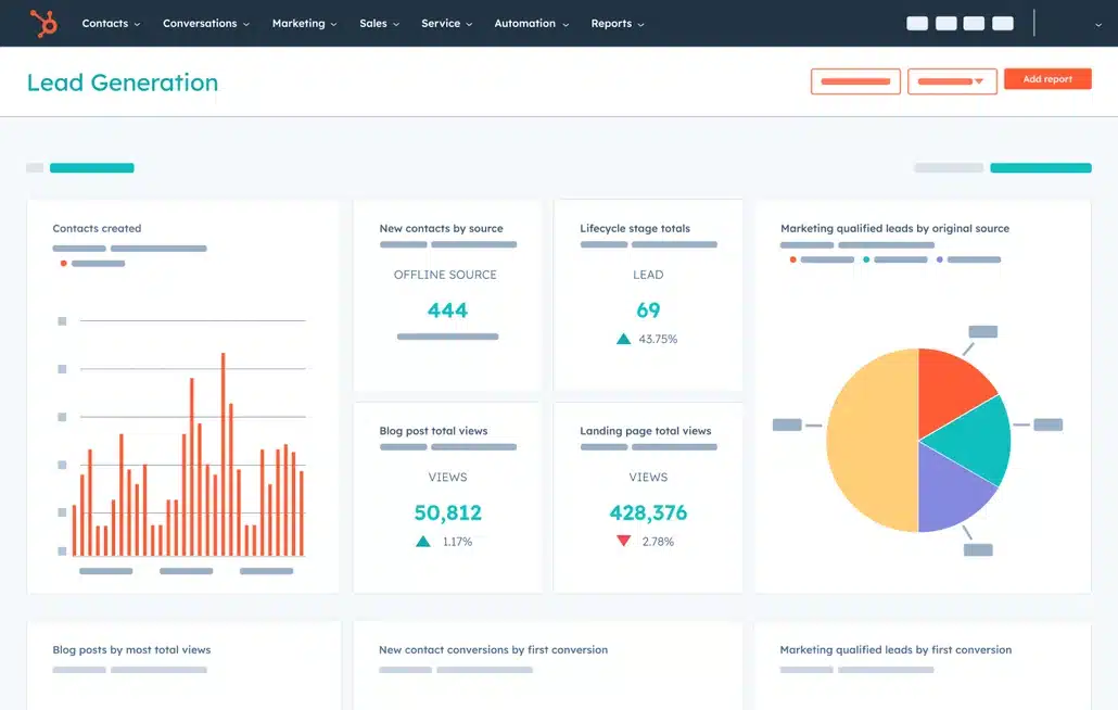 hubspot accounting client management software