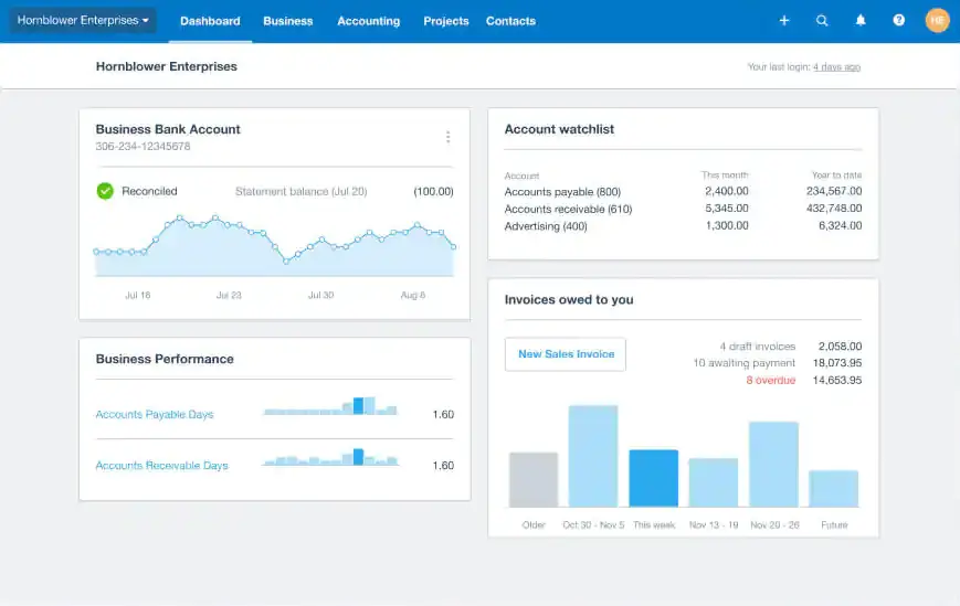 financial reporting software xero