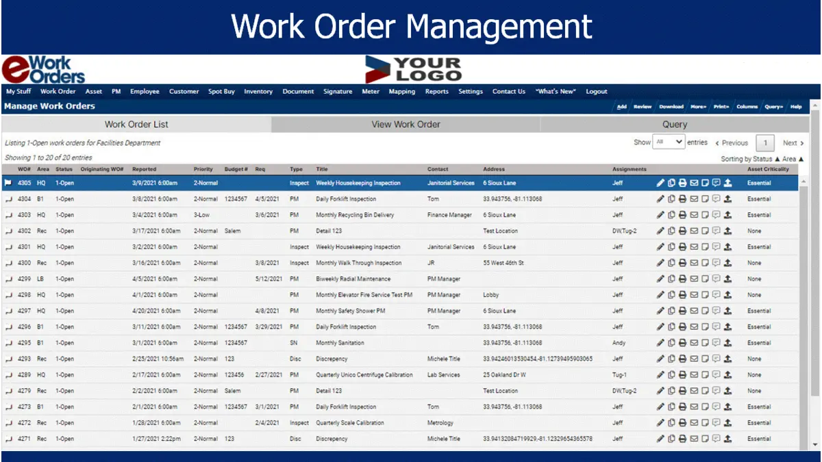 work order management software