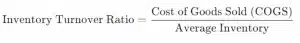 inventory turnover ratio