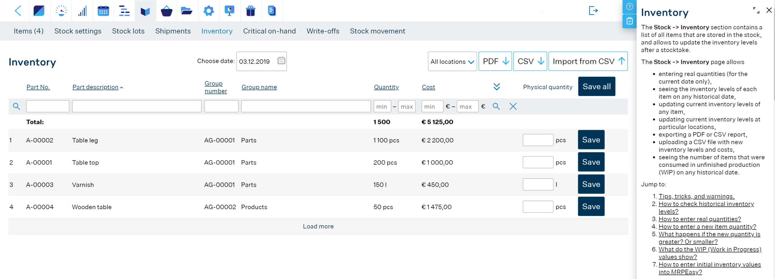 mrpeasy cloud inventory system