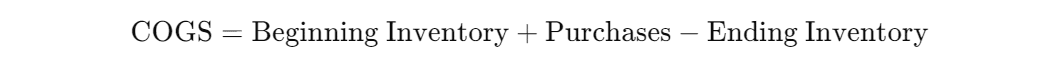 periodic inventory formula