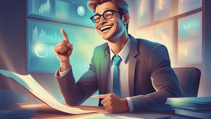 picture of happy accountant