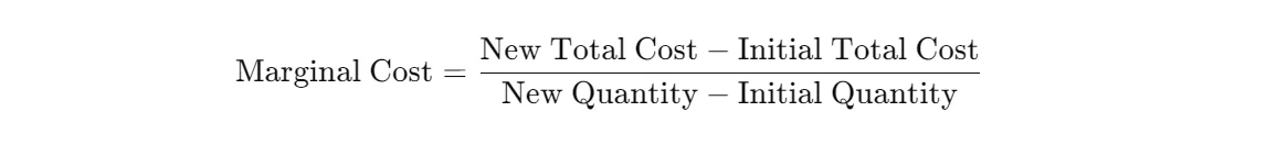 marginal cost formula