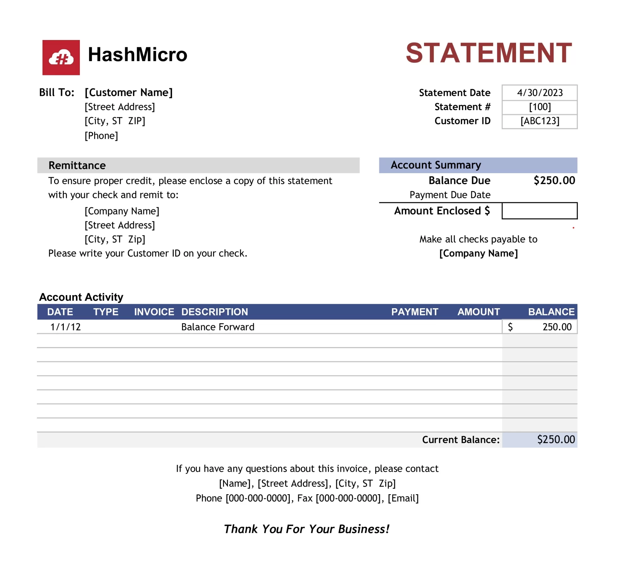 Billing Statement