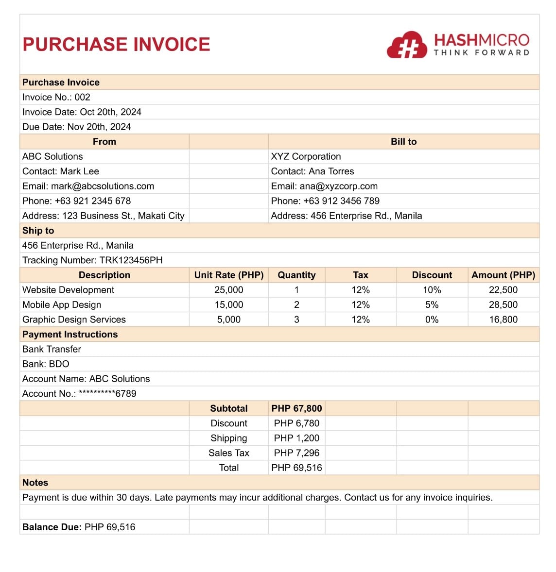 invoice template