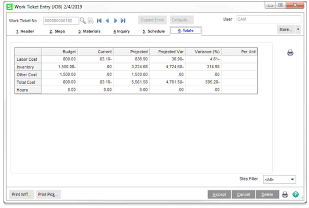 Sage 100 Production Plan Software