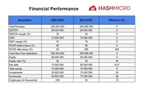 financial performance example