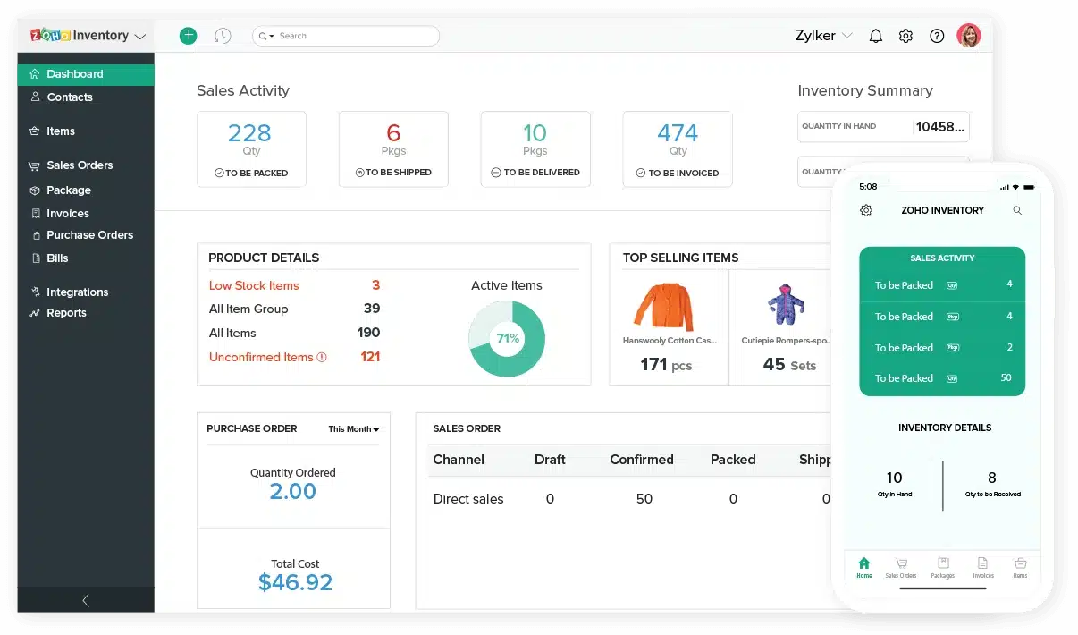 zoho logistics management systems