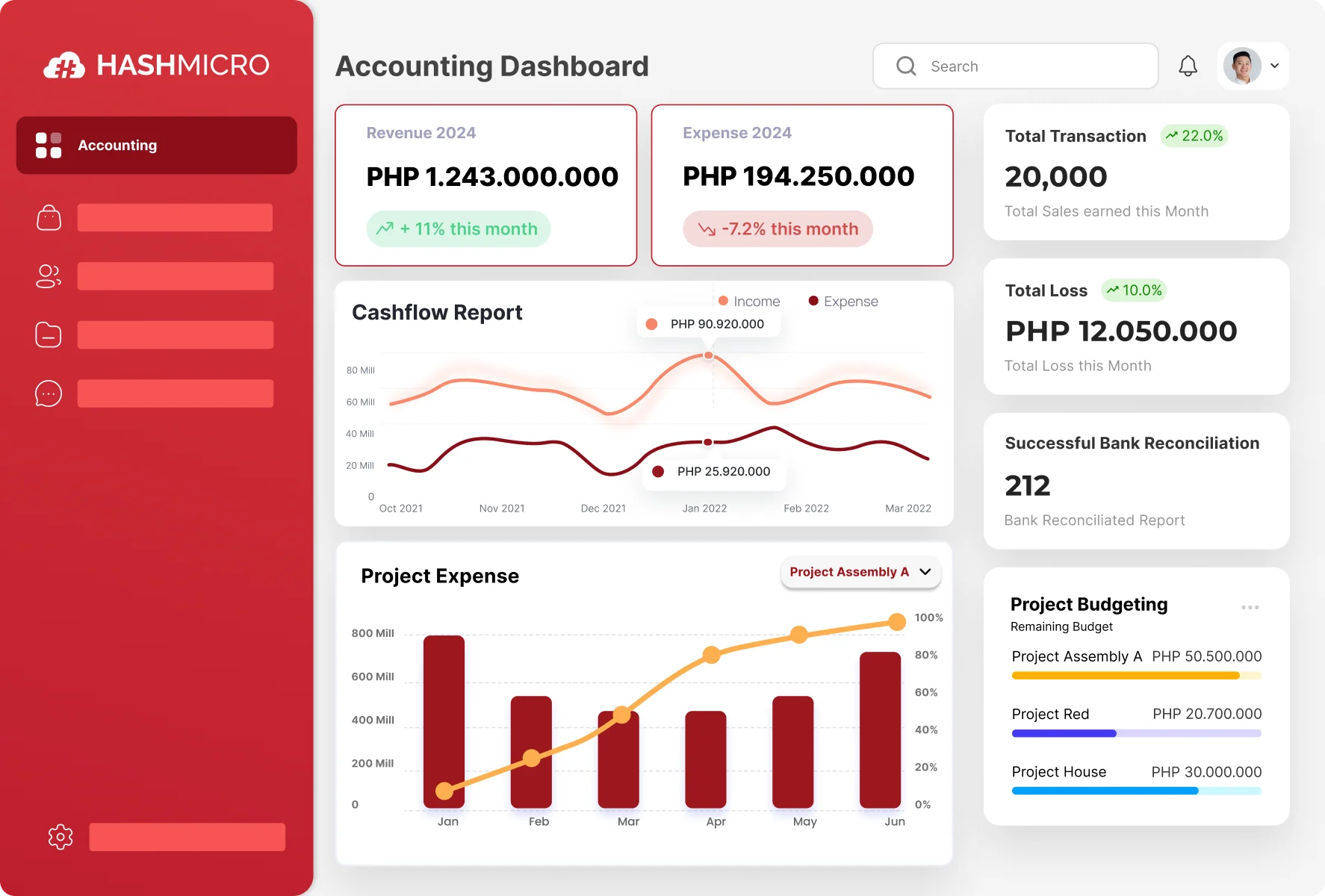 HashMicro Accounting PH Dashboard