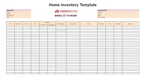 inventory template