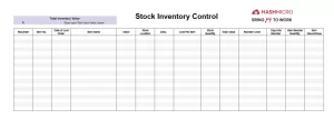 simple inventory template 