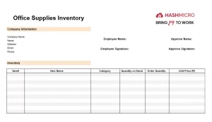 simple inventory template 