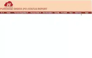 purchase order status report