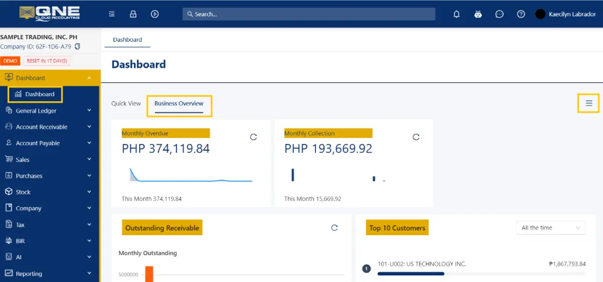 QNE Business Budgeting Software